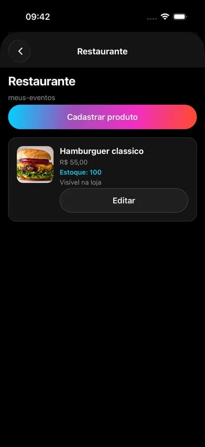 App Pela Noite — restaurante e cardápio